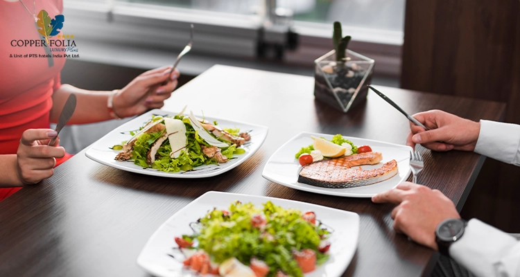 Couple having dinner at a restaurant